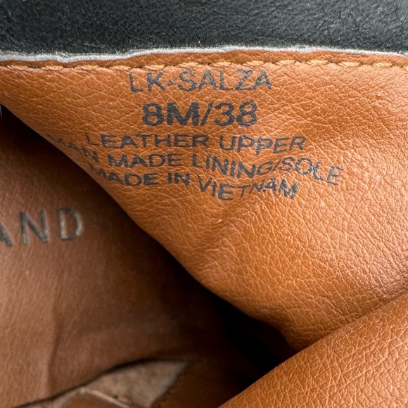 Lucky Brand Salza Black Leather Ankle Bootie Size 8 - Picture 13 of 14